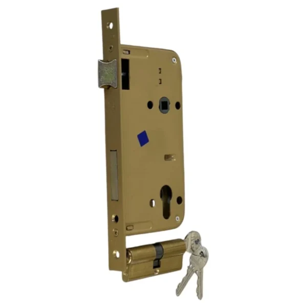 Wood Door body lock with cylinder Size 60 ICSA - Image 2