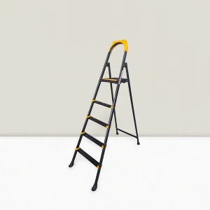 Steel Folding Ladder – Black & Yellow