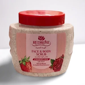 Face & Body Scrub – Strawberry & Rose – 500 ml (REDROSE)